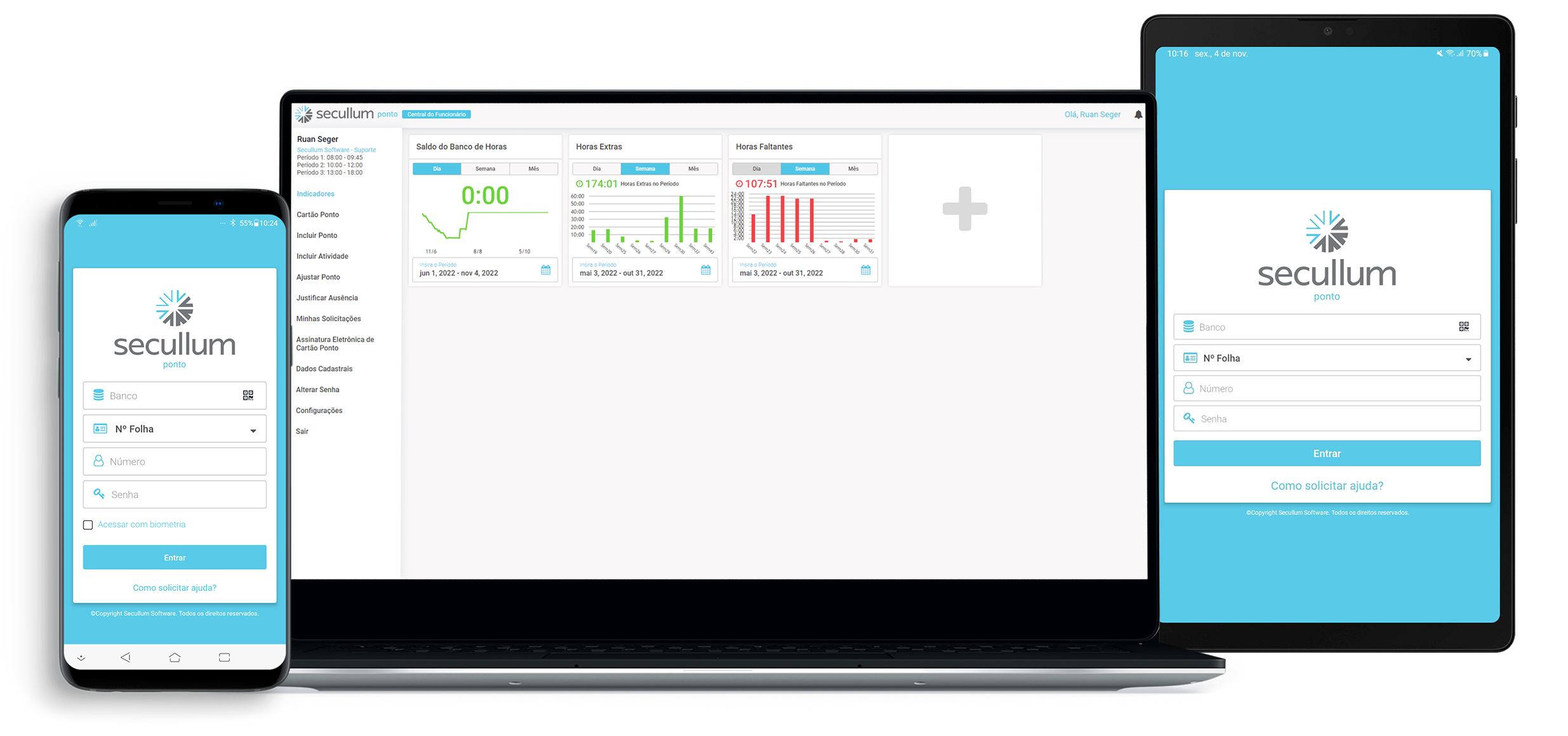 Porto Alegre Relógio de Ponto Secullum Ponto Web